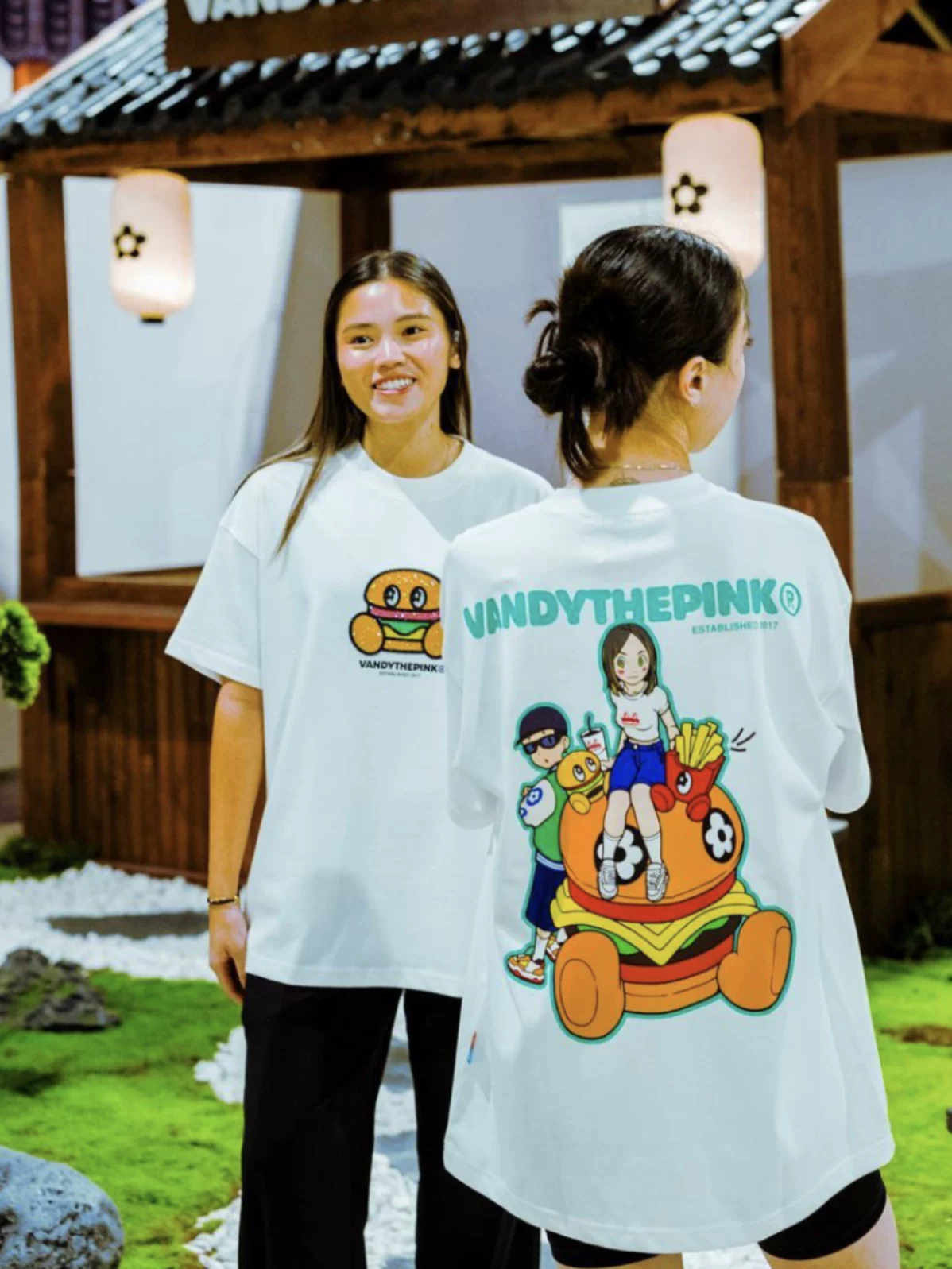 Американская нишевая вещь Vandythepink Burger шоколадная свободная футболка с коротким рукавом парка Zaifan пара Tide T-shirt