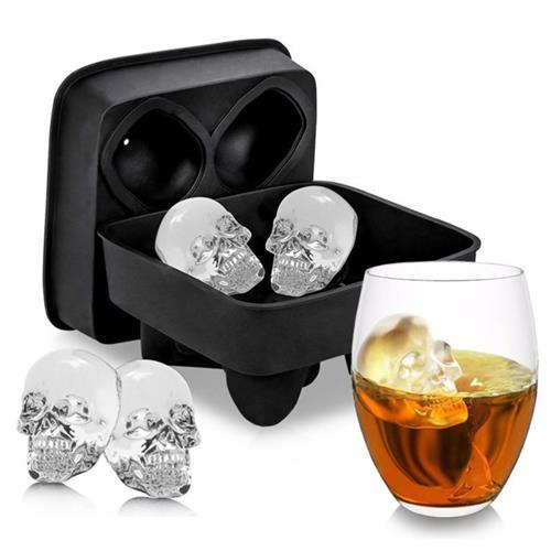 3D Skull Silicone Mold Ice Cube Maker Chocolate Mould Tray I