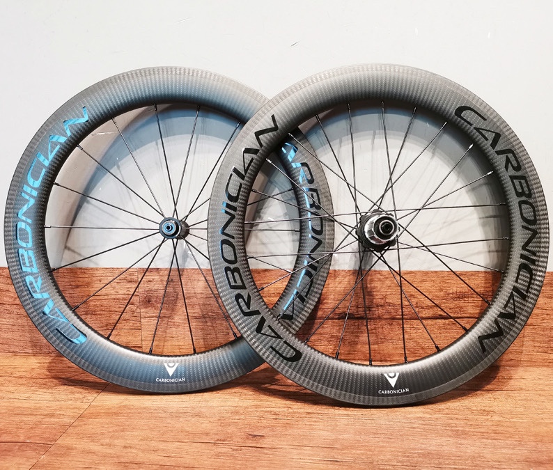 卡本仙轮组碳纤维451轮子20寸451折叠车小轮径车轮V刹11速50高框