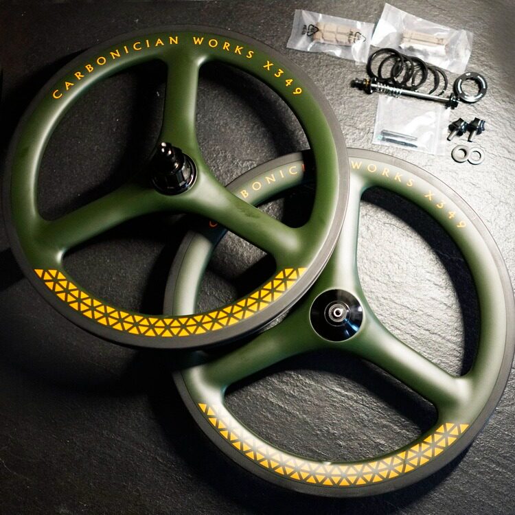 卡本仙 CARBONICIAN 碳纤维三刀轮16寸349 小布折叠车轮组 4速7速