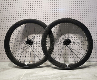 卡本仙 碳纤维轮组20寸406碟刹 自行车折叠车改装100/135六钉轮组