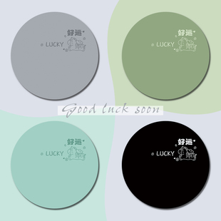 纯色小号鼠标垫文艺轻奢ins风男女生个性办公桌垫加厚圆形防滑垫