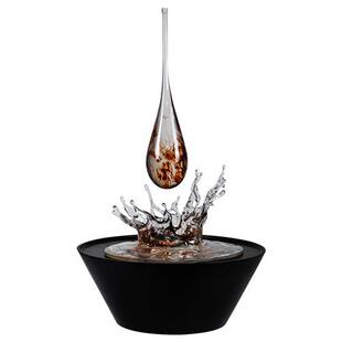 酒店大堂售楼处玻璃钢水滴雕塑不锈钢大型落地摆件金属水纹装 饰品