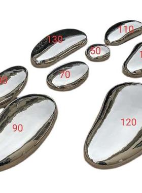 不锈钢水滴鹅卵石头雕塑室内售楼处酒店会所水池装饰摆件抽象艺术