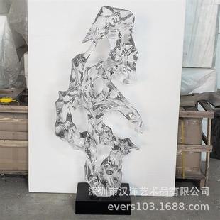太湖石新款 透明雕塑摆件酒店大堂大厅样板房间客厅招财摆饰桌面