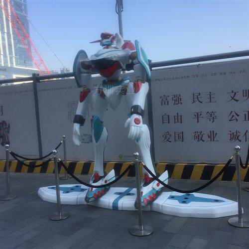 厂家定制玻璃钢动漫机器人雕塑IP展模型变形金刚铠甲勇士人物雕塑