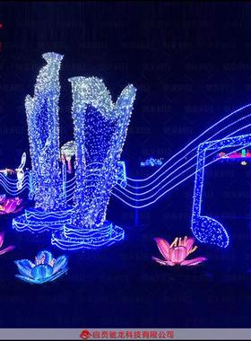 灯光节孔雀彩灯咖啡厅商场美陈光雕LED彩灯造型定制制作