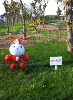 大型海洋户外玻璃钢龙虾卡通雕塑公园虾园仿真龙虾公园落地摆件