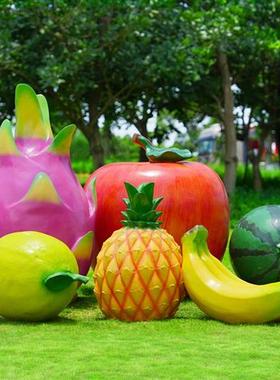 大型玻璃钢仿真植物蔬菜南瓜装饰品水果雕塑玉米农场模型造景摆件