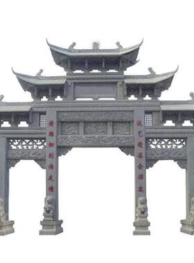 古建石雕土地庙制作小型石头屋子雕刻户外石材神庙图片价格