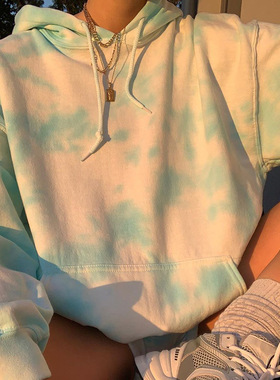 Rainbow Hoodies Women Sweatshirt Oversize Tie Dye Hoodie卫衣