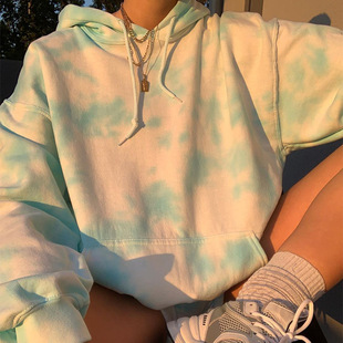 Rainbow Hoodies Women Sweatshirt Oversize Tie Dye Hoodie卫衣