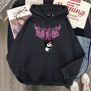 Hoody Aesthetic Sweatshirts Tops Streetwear Rabbit ute Print
