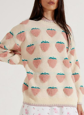 Dropped Shoulder Sweaters Ladies Sweet Cute Fashion Sweater