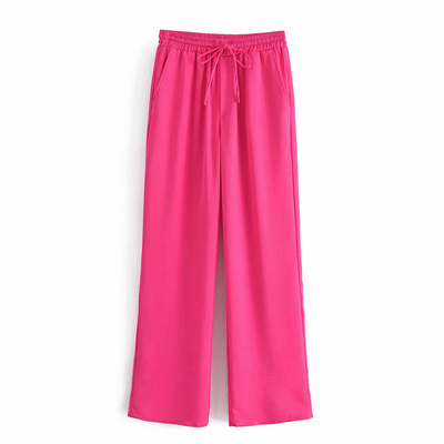 Suits Women Summer Chic Loose Pocket Woman Straight Pants