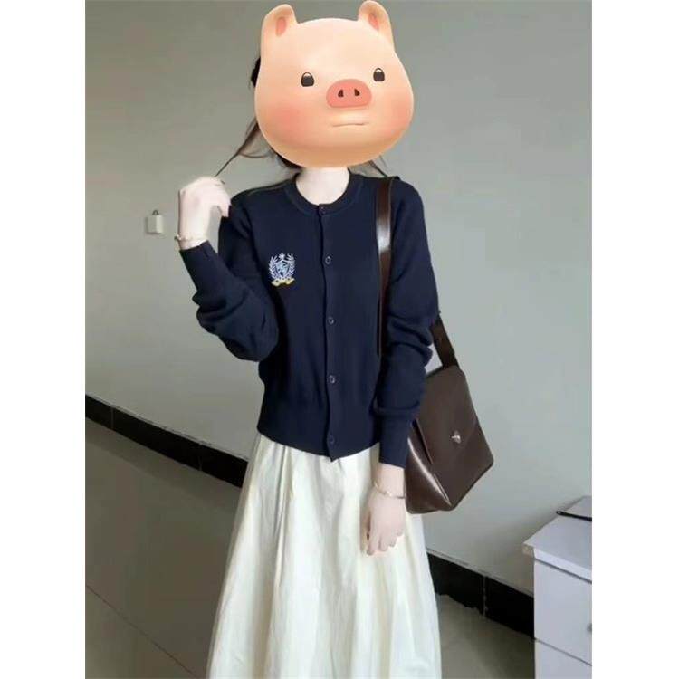 JOYIASS韩系高级感搭配一整套女秋冬学院风针织开衫上衣半身裙两