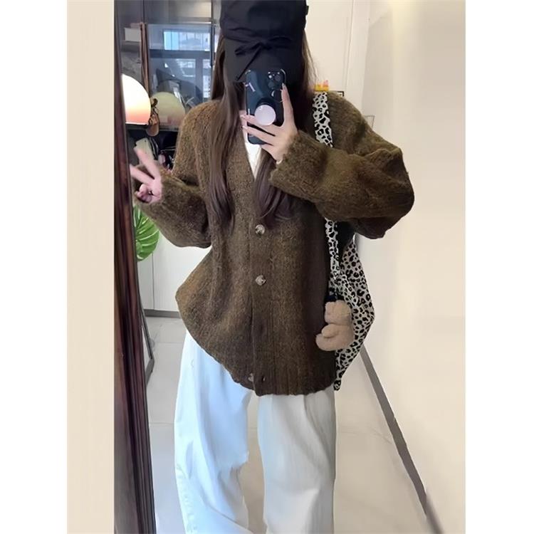 JOYIASS秋冬搭配美拉德一整套装女秋季慵懒风松弛感穿搭两件套毛