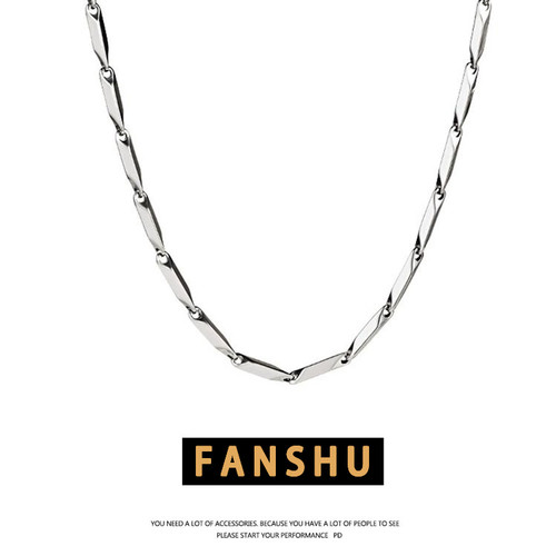 韩版菱形男士项链潮牌百搭