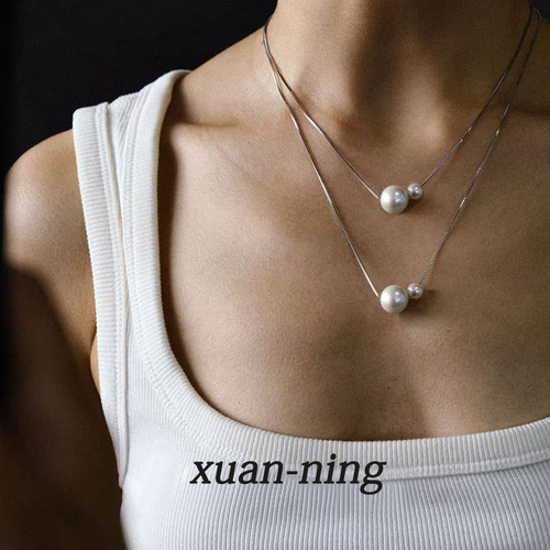 宣宁F1同款珠珠坠链锁骨链