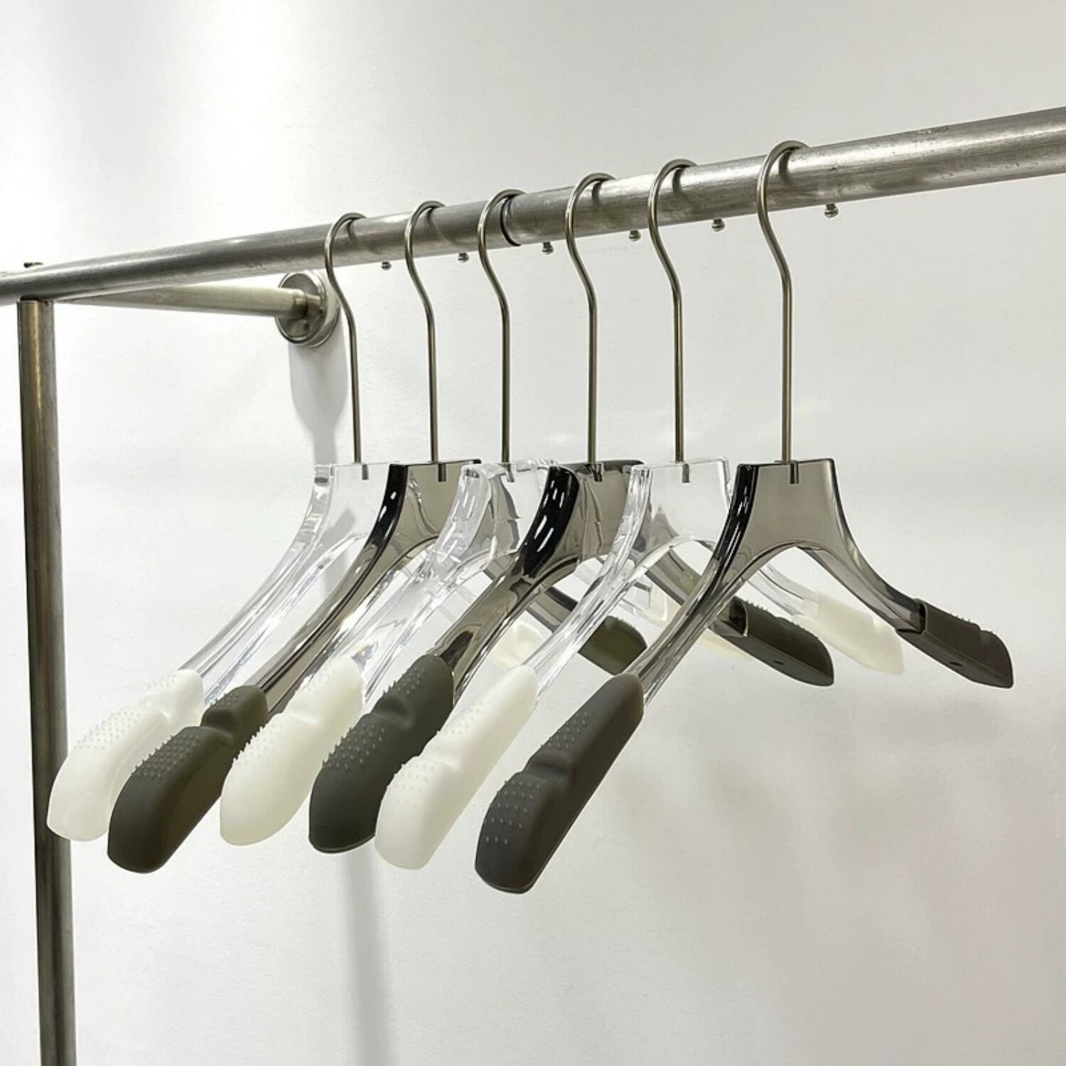 服装店专用亚克力衣架男女装店防滑塑料衣服挂衣撑子裤夹logo定制