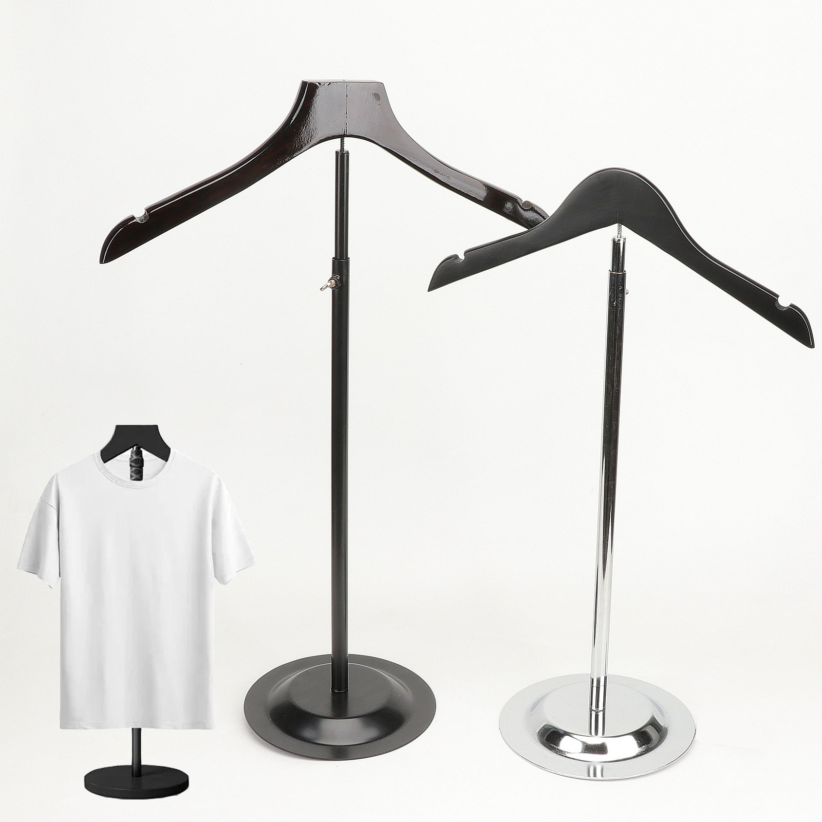 服装店T型模特道具展示架男女儿童装店实木伸缩丁字货架T恤展览架,收纳整理,木质衣架,淘宝优惠券,粉丝福利购,淘宝优惠卷