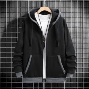 Thick 拉链外套Men Hooded Zip Sweatshirt 男士 加厚连帽开衫