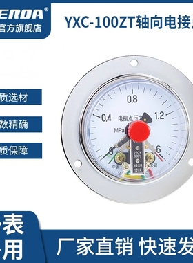 雷尔达 横向 轴向带边 磁助式电接点真空压力表YX100ZT 气压油压
