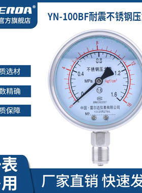 雷尔达压力表新型yn100bf防腐