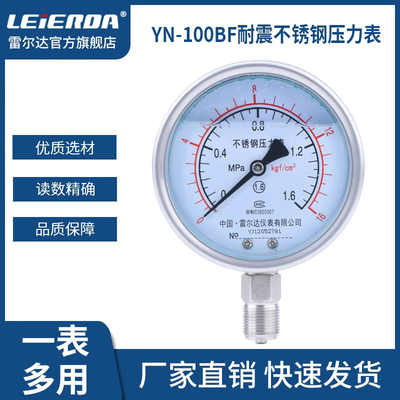 雷尔达压力表新型yn100bf防腐