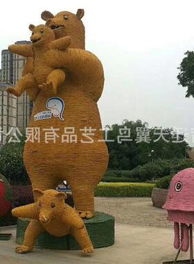 厂家制作稻草人工艺品艺术节雕塑手工稻草卡通人物农耕防腐稻草人