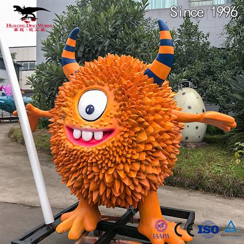 仿真卡通动漫影视道具模型年专业制作工厂橙色玩偶雕塑