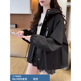 青少年短款风衣外套女2025春秋新款初高中学生小个子休闲夹克上衣