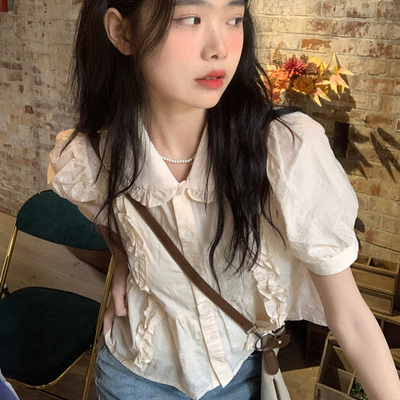 其他宽松通勤单排多扣短袖衬衫