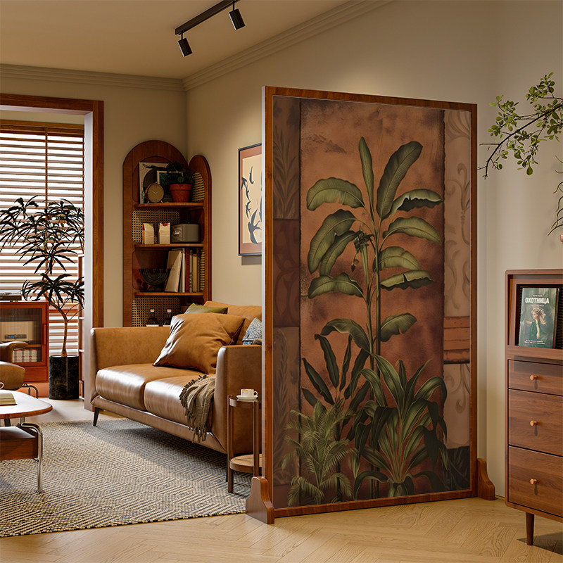 法式中古风屏风隔断客厅装饰家用移动遮挡小户型玄关餐厅棕树座屏,住宅家具,座屏,淘宝优惠券,粉丝福利购,淘宝优惠卷