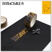 INTRACTABLE原创设计美短猫咪花纹和纸胶带手账和风贴纸小众独立