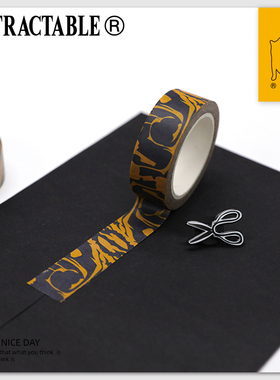 INTRACTABLE原创设计美短猫咪花纹和纸胶带手账和风贴纸小众独立