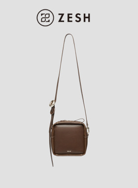 ZESH/泽尚 铜钱小号单肩包女包斜挎包包女款小包相机包复古牛皮包