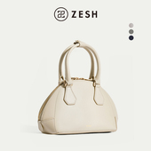 ZESH 高级真皮手提包单肩包 斜挎包包女款 泽尚 巷往贝壳包新款