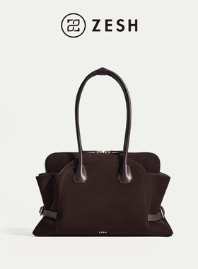 ZESH/泽尚 巷往手提包新款女士包包大容量高级托特包通勤真皮女包