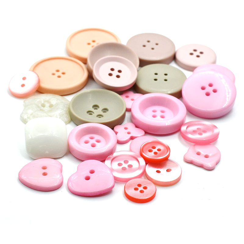 圆形粉色树脂呢大衣纽扣钮扣扣子