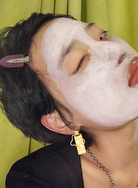 ZSSHOP原创设计MEpro拽拽星星方牌耳钉简约不对称耳饰新鲜个性