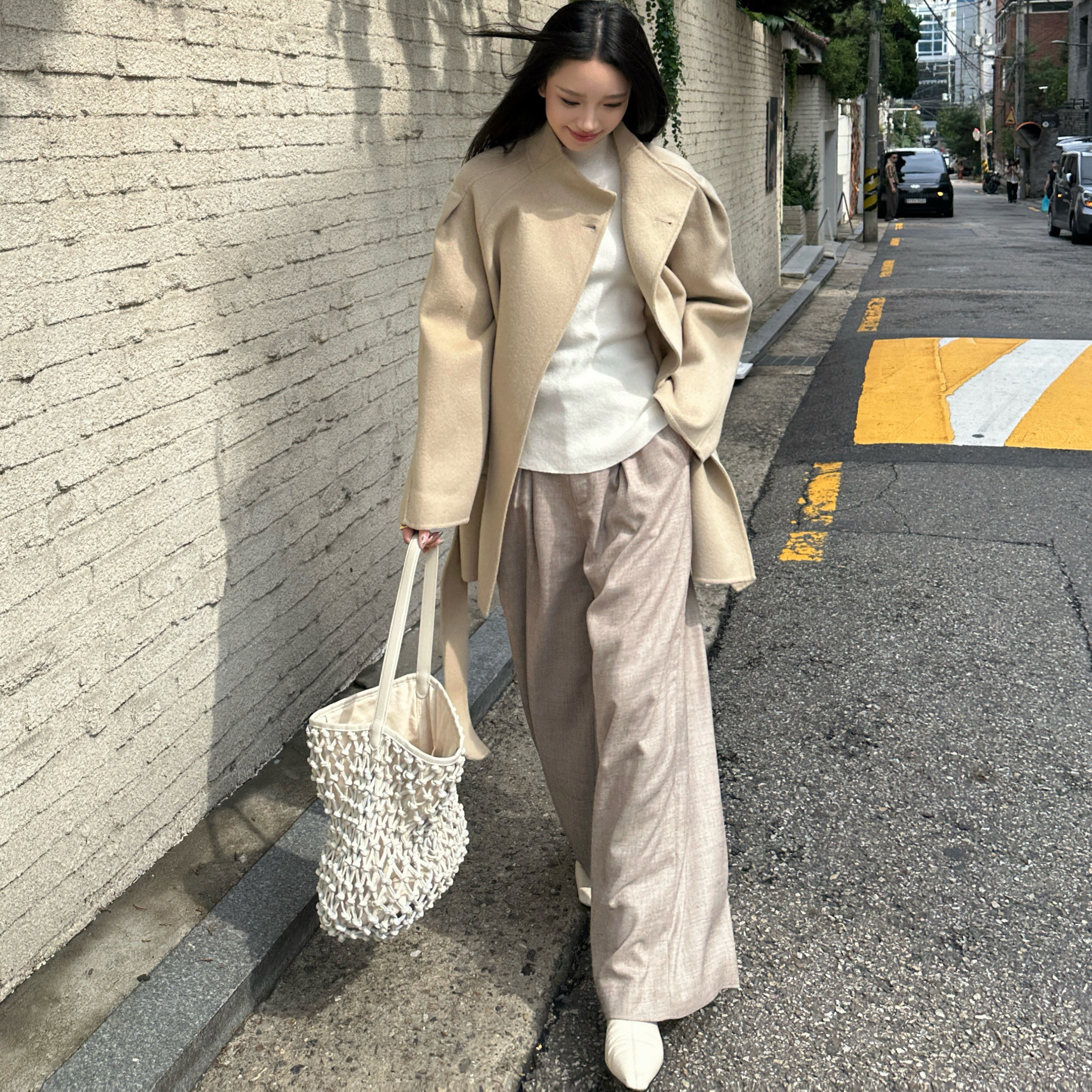 ELSISSI爱姐家双面羊绒毛呢大衣