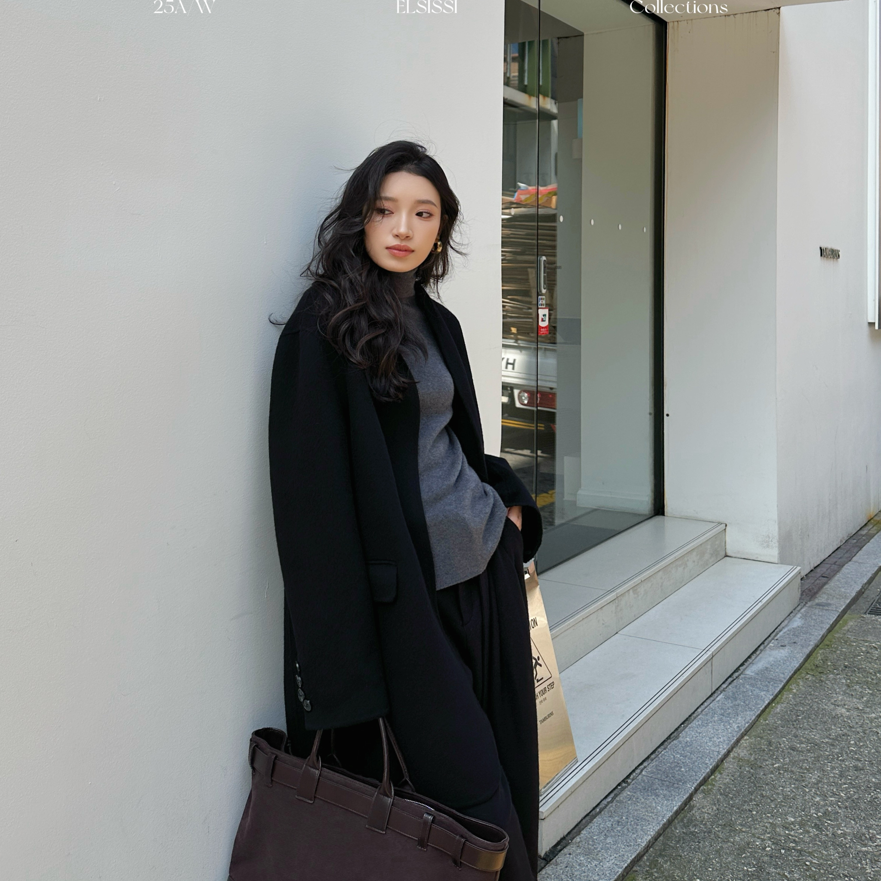 Elsissi双面羊毛西装外套