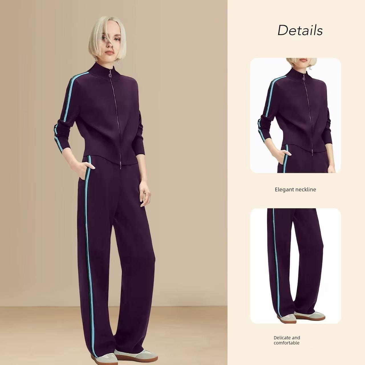 JOYIASS2025新款又酷又飒的穿搭套装女装秋冬季职业卫衣外套直筒