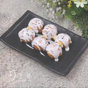 .现货新品仿真食物小吃玉米奶酪章鱼小丸子模型 假食品仿真展示