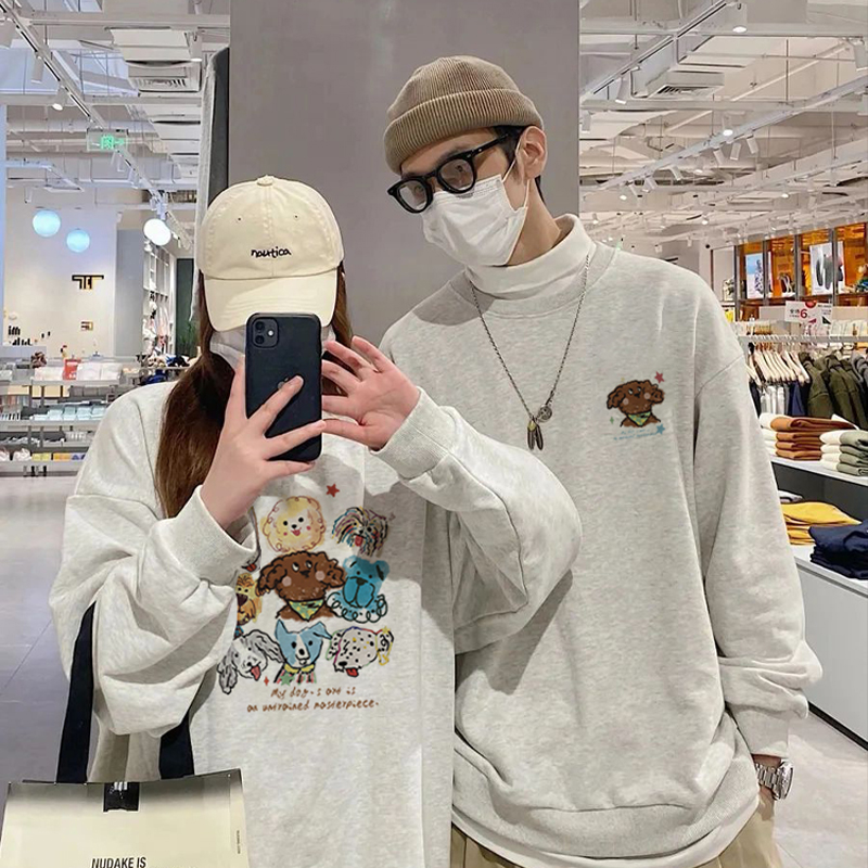 乔巴先生不一样的情侣装早秋季2025年新款超火小狗圆领卫衣外套装