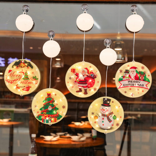 Christmas Window display decoration lights suction cup hang