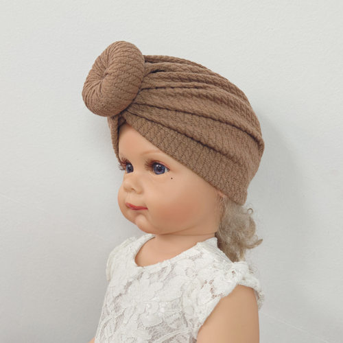 Spring children hat donut bow baby warm Indian turban infant