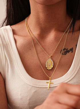 New necklaces cross pendant strip necklace women's十字架项链