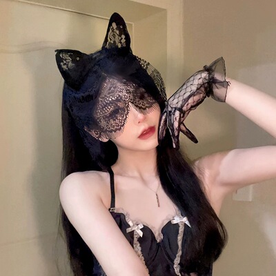 Sexy Cat's ears cat-ear shaped bread Hair Band face shield